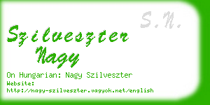 szilveszter nagy business card
